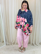 Bluzka plus size z dekoltem V i kwiatowym printem Stylowa XL