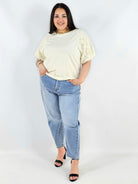 Bluzka plus size z koronkowymi rękawami elegancka lekka XXL Stylowa XL