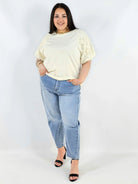Bluzka plus size z koronkowymi rękawami elegancka lekka XXL Stylowa XL