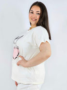 Bluzka plus size z nadrukiem Miki XXL – modna i komfortowa na co dzień Stylowa XL