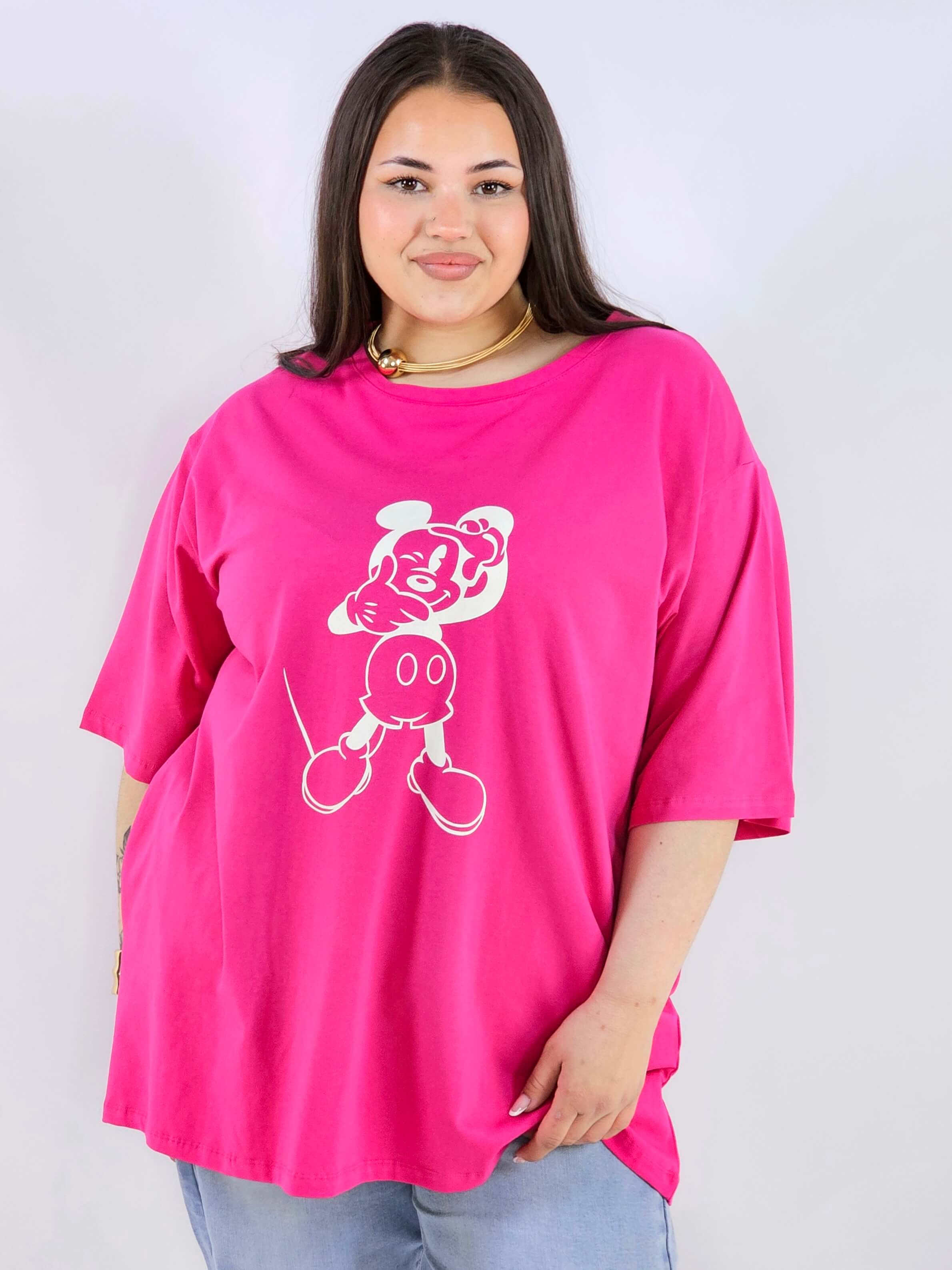 Bluzka plus size z nadrukiem Miki XXL – modny luz i wygoda Stylowa XL