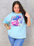 Bluzka plus size z nadrukiem – stylowy T-shirt XXL Stylowa XL