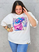 Bluzka plus size z nadrukiem – stylowy T-shirt XXL Stylowa XL