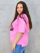 Bluzka plus size z nadrukiem – stylowy T-shirt XXL Stylowa XL