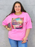 Bluzka plus size z nadrukiem – stylowy T-shirt XXL Stylowa XL