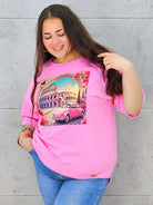 Bluzka plus size z nadrukiem – stylowy T-shirt XXL Stylowa XL