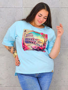 Bluzka plus size z nadrukiem – stylowy T-shirt XXL Stylowa XL
