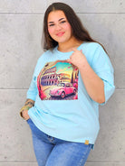 Bluzka plus size z nadrukiem – stylowy T-shirt XXL Stylowa XL