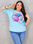 Bluzka plus size z nadrukiem – stylowy T-shirt XXL Stylowa XL