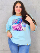 Bluzka plus size z nadrukiem – stylowy T-shirt XXL Stylowa XL
