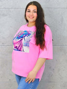 Bluzka plus size z nadrukiem – stylowy T-shirt XXL Stylowa XL