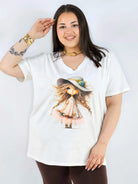 Bluzka plus size z nadrukiem dziewczynki XXL – uroczy styl i wygoda Stylowa XL
