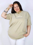 Bluzka plus size z napisem LOS ANGELES – luźny t-shirt damski XXL Stylowa XL