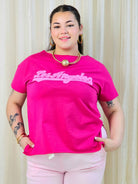 Bluzka plus size z napisem Los Angeles – modna koszulka damska XXL Stylowa XL