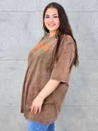 Bluzka plus size z napisem PROSECCO MOOD – stylowy luz XXL Stylowa XL