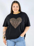 Bluzka plus size z ozdobnym sercem oversize lekka i stylowa Stylowa XL