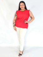 Bluzka plus size z wiskozy – lekka bluzka damska XXL z haftowanym rękawem Stylowa XL