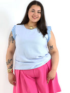 Bluzka plus size z wiskozy – lekka bluzka damska XXL z haftowanym rękawem Stylowa XL