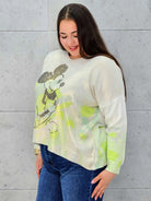 Bluzka sweterkowa plus size z nadrukiem – lekka i stylowa Stylowa XL Stylowa XL