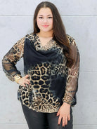 bluzka w panterkę plus size 