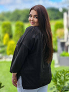 Bluzka z aplikacją motyla Stylowa XL