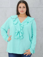 Bluzka z falbanami Stylowa XL