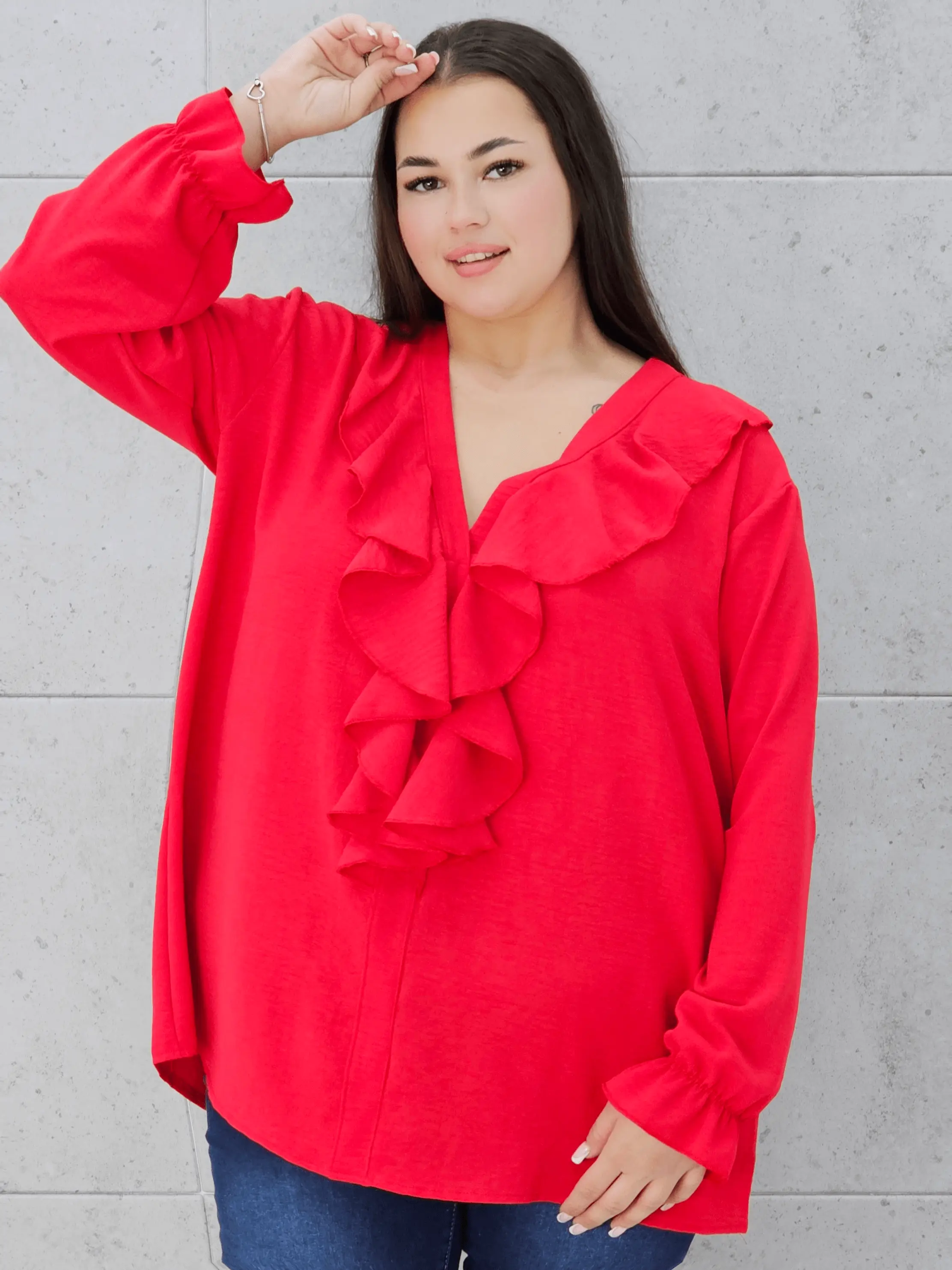 Bluzka z falbanami Stylowa XL