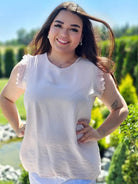 Bluzka z rękawem zakończonym zdobiona falbanka - różne kolory Stylowa XL