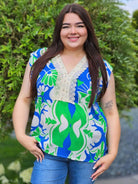 Bluzka z wzorem po całości Stylowa XL