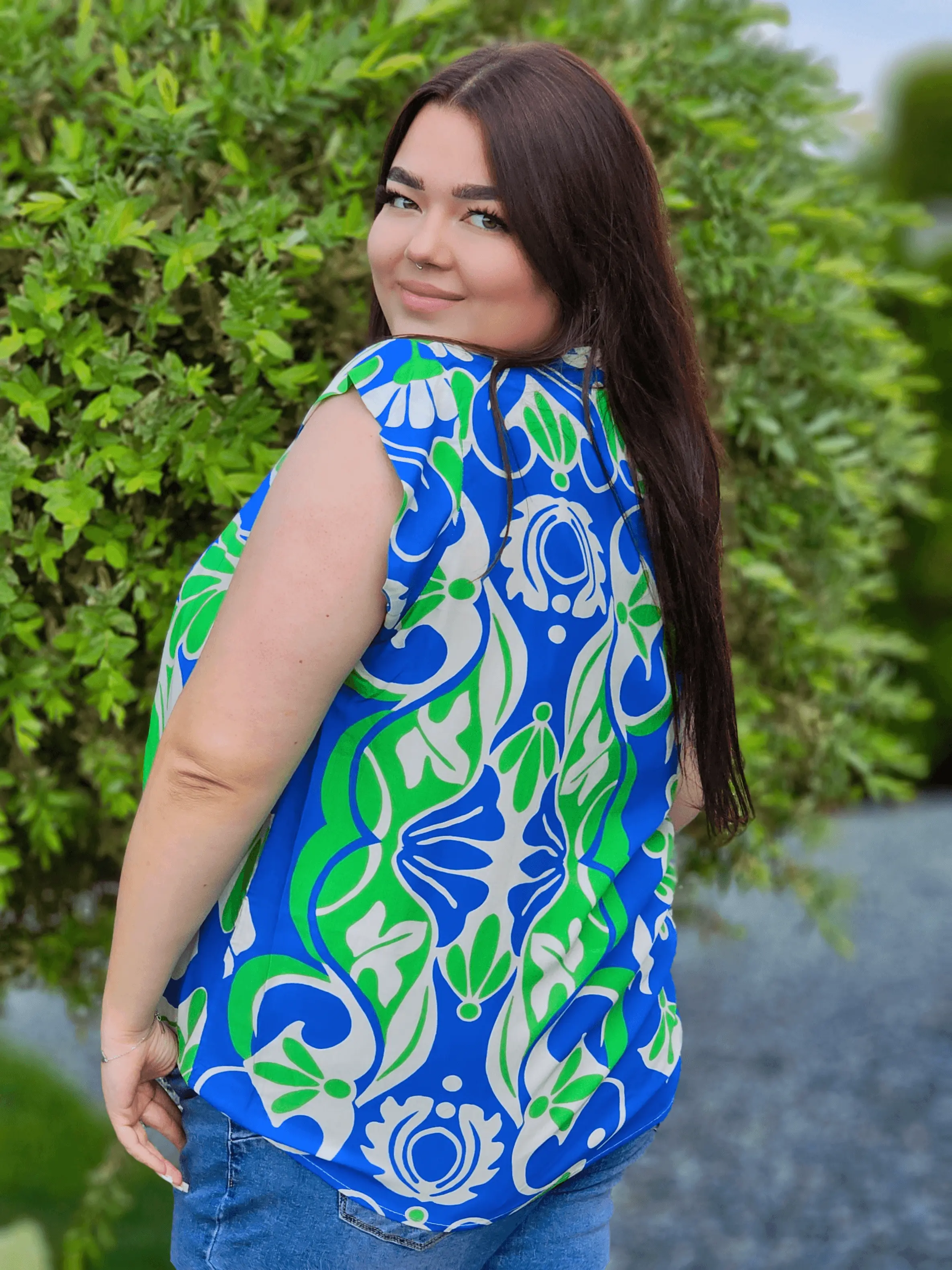 Bluzka z wzorem po całości Stylowa XL