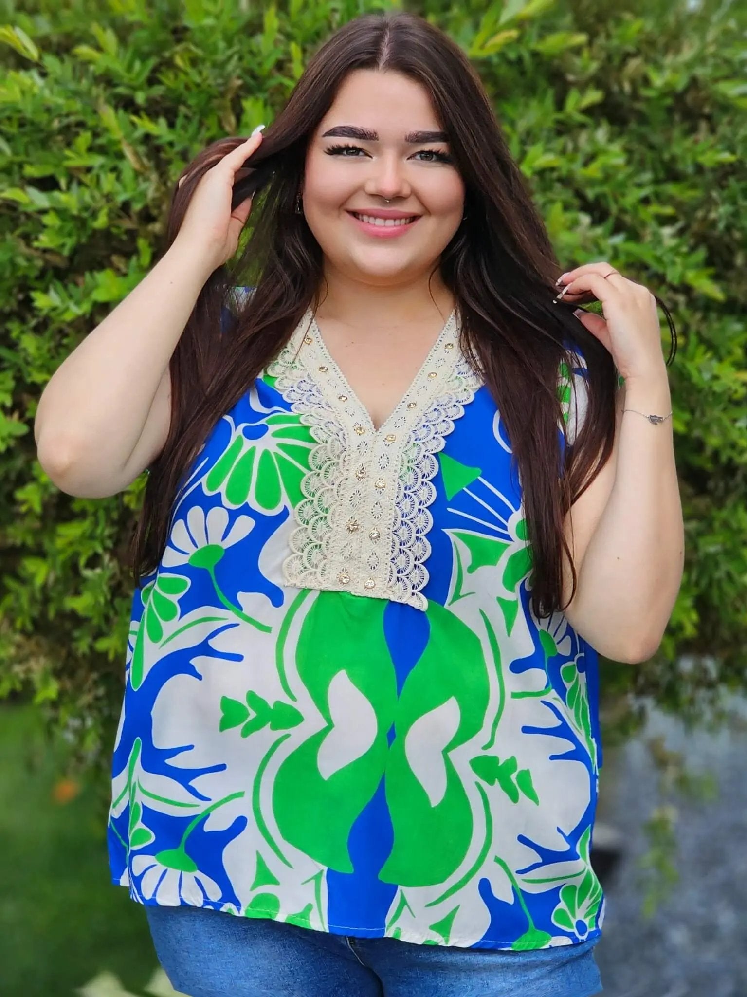 Bluzka z wzorem po całości Stylowa XL