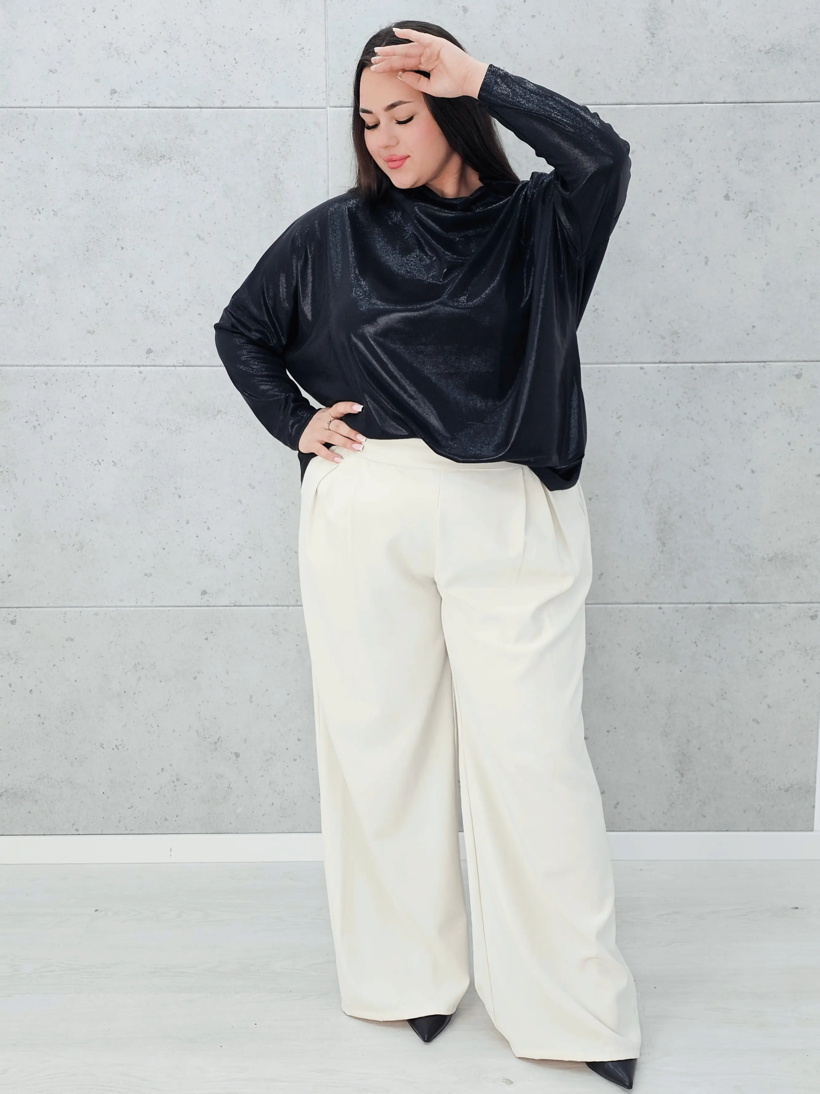 Bluzka złota z połyskiem Stylowa XL