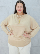 Bluzka złota z połyskiem Stylowa XL