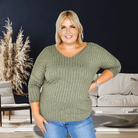 Bluzka, która Mówi „Mniej znaczy więcej” - khaki Stylowa XL