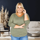 Bluzka, która Mówi „Mniej znaczy więcej” - khaki Stylowa XL