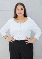 Body basic z guzikami Stylowa XL