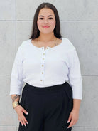 Body basic z guzikami Stylowa XL