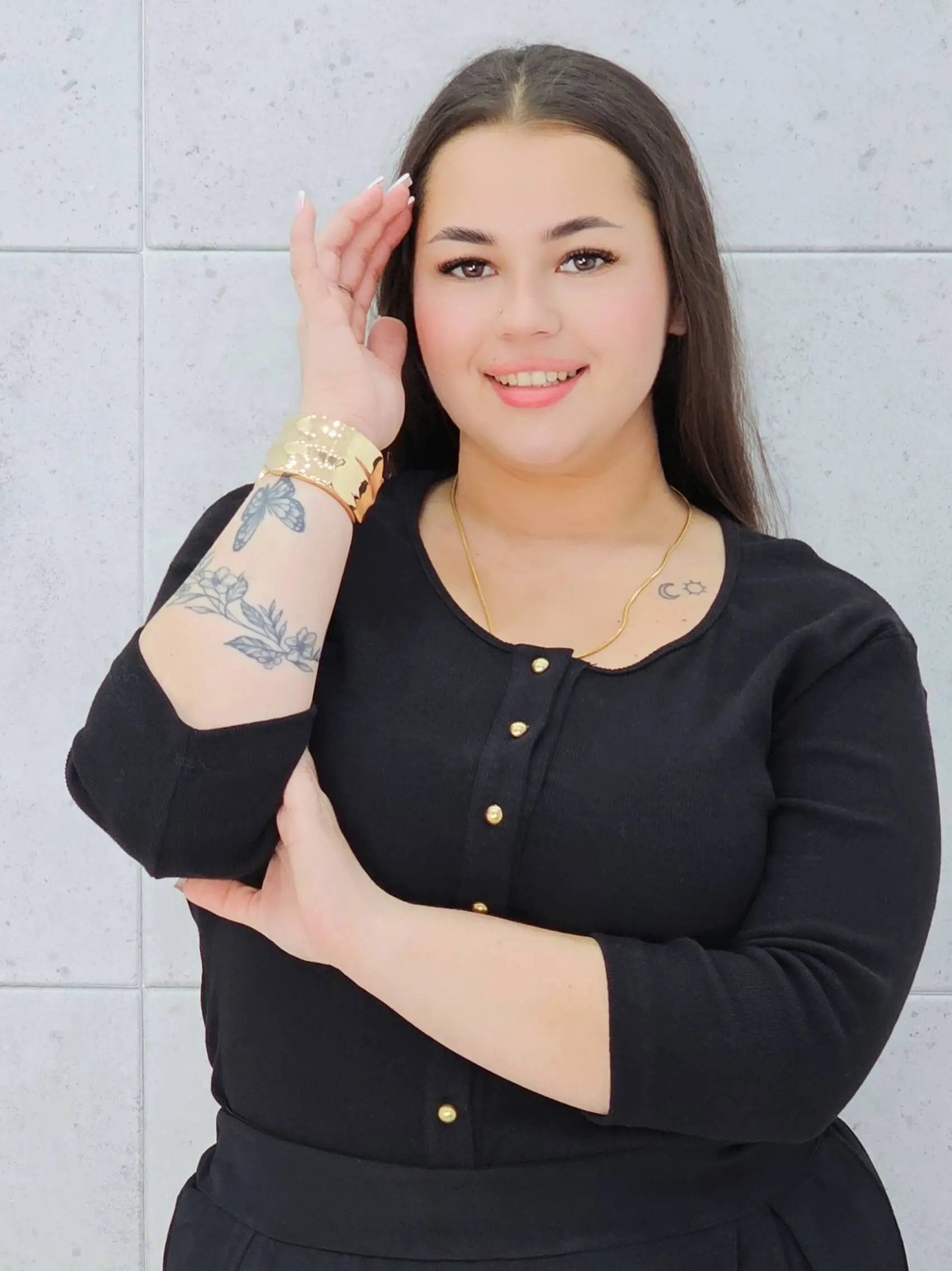 Body basic z guzikami Stylowa XL