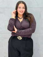 Body plus size kopertowe w drobne kropeczki – elegancja i wygoda Stylowa XL Stylowa XL