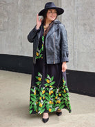 Cytrusowa sukienka w stylu maxi Stylowa XL