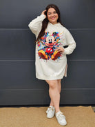 Damska bluza oversize z nadrukiem Stylowa XL