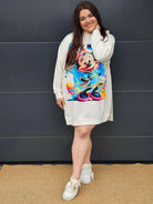 Damska bluza oversize z nadrukiem Stylowa XL