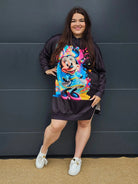 Damska bluza oversize z nadrukiem Stylowa XL