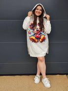 Damska bluza oversize z nadrukiem Stylowa XL