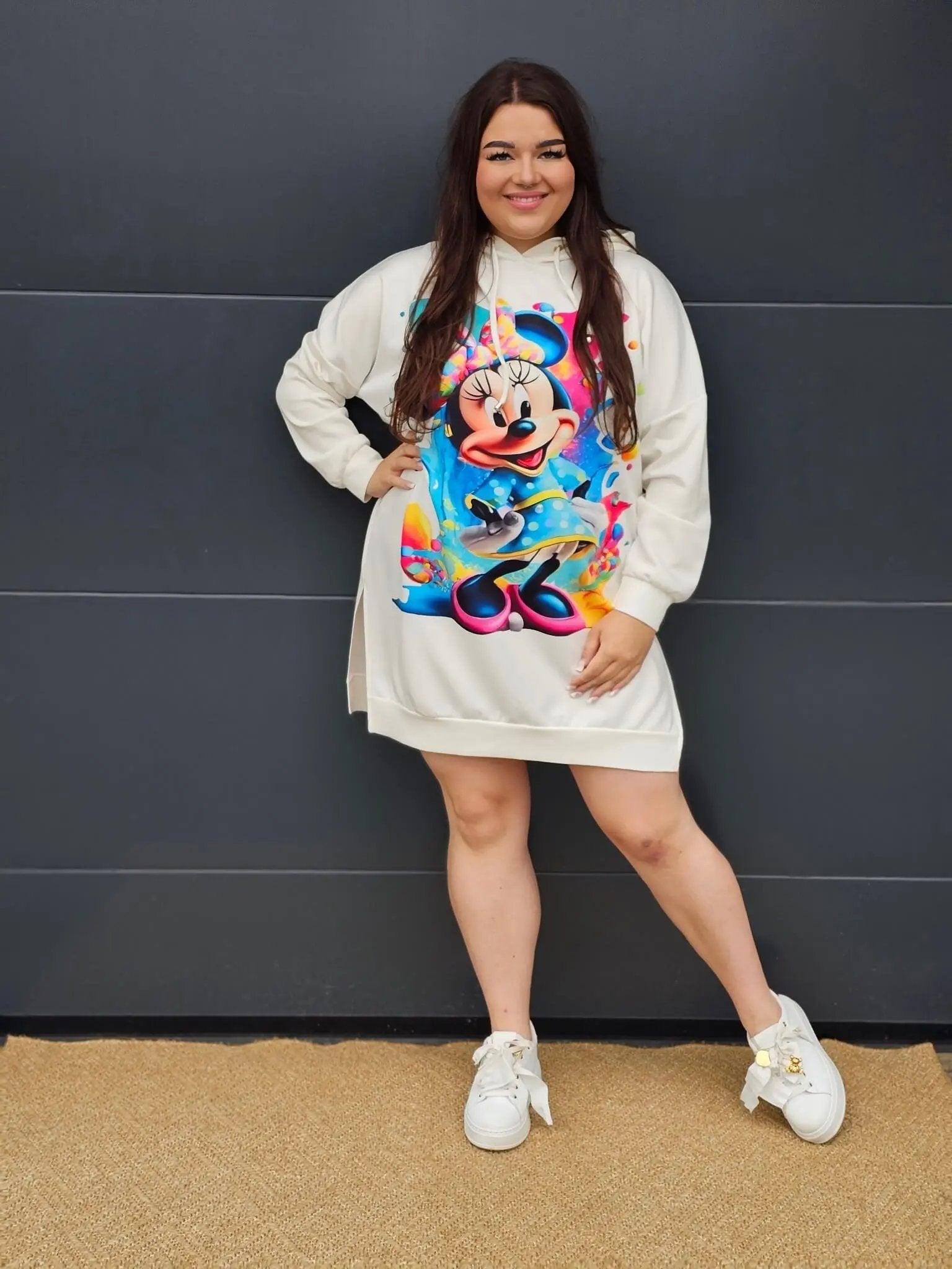 Damska bluza oversize z nadrukiem Stylowa XL