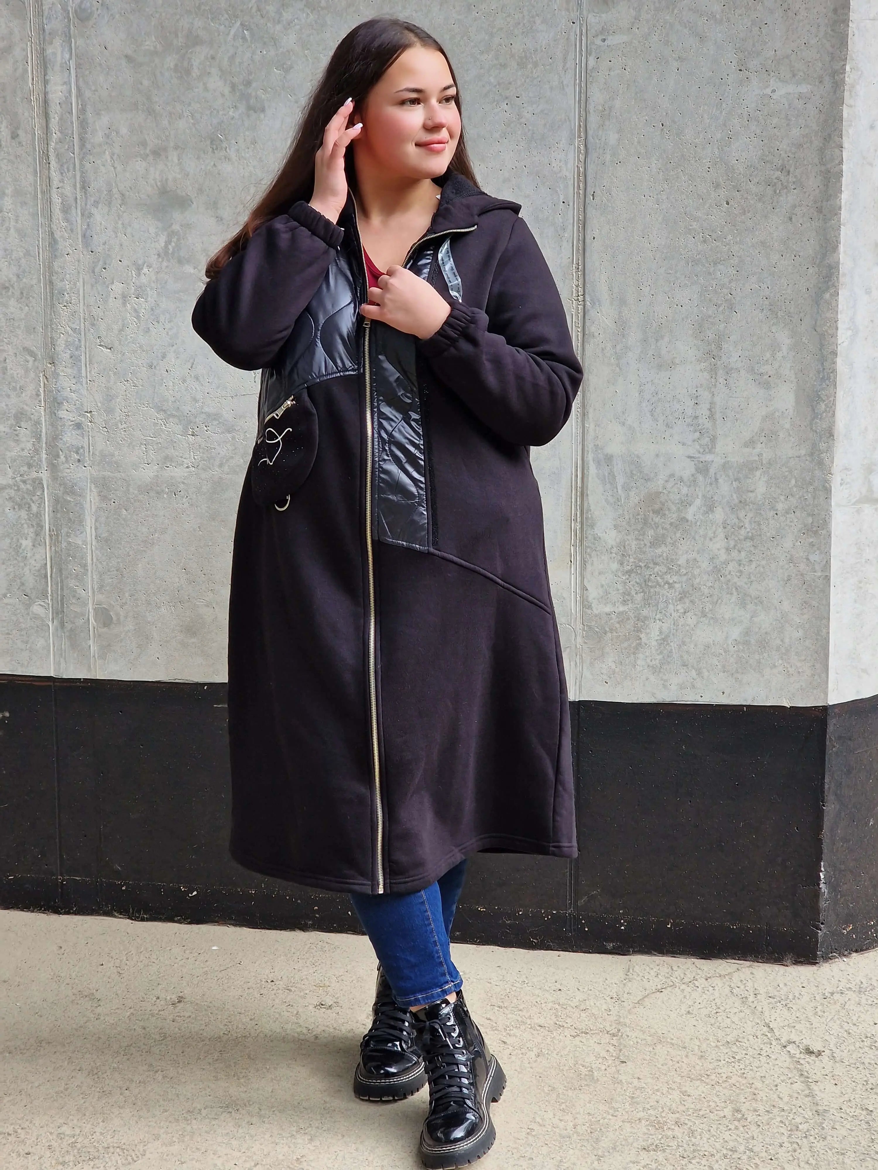 Długa bluza z kapturem-modny i wygodny wybór na każdą okazję Stylowa XL