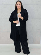 Długi kardigan plus size – modny, ciepły i wygodny sweter dla każdej kobiety Stylowa XL