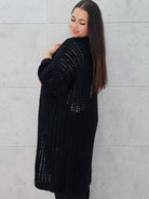 Długi kardigan plus size – modny, ciepły i wygodny sweter dla każdej kobiety Stylowa XL