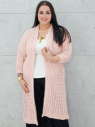 Długi kardigan plus size – modny, ciepły i wygodny sweter dla każdej kobiety Stylowa XL