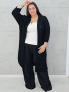 Długi kardigan plus size – modny, ciepły i wygodny sweter dla każdej kobiety Stylowa XL